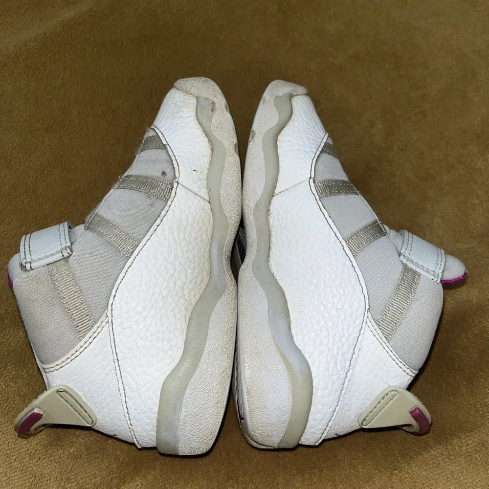 Nike Air Jordan 6 Rings Boys Size 9C White Athletic Shoes‎ Sneakers  942780-111